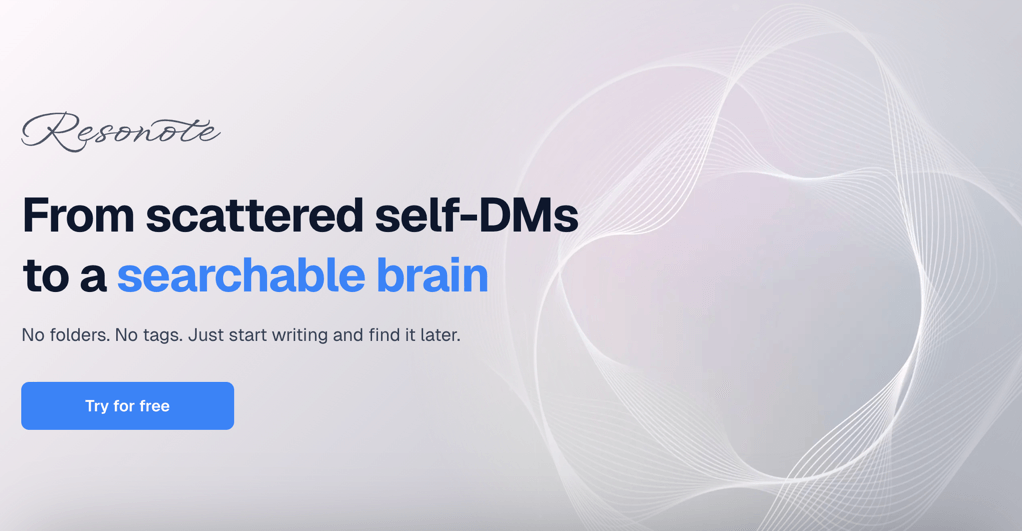 Resonote - Your notes, connecting themselves